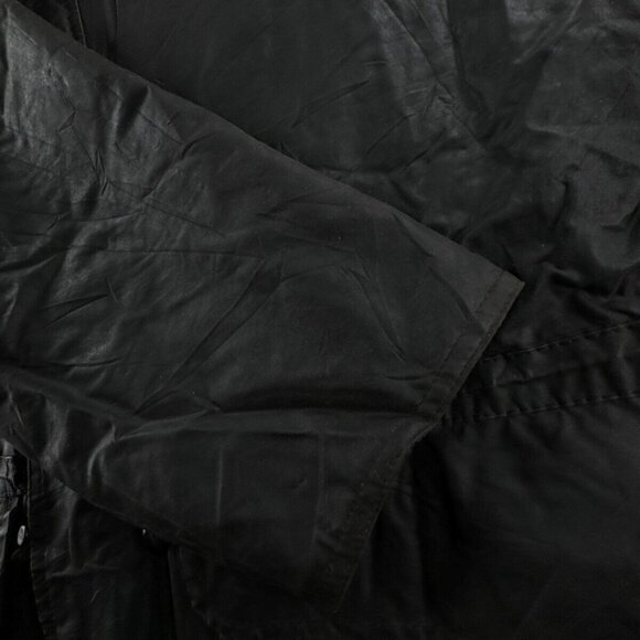Barbour Waxed Jacket Men Outdoors Medium Black A1560 Full Zip Lined Winter - Picture 11 of 16